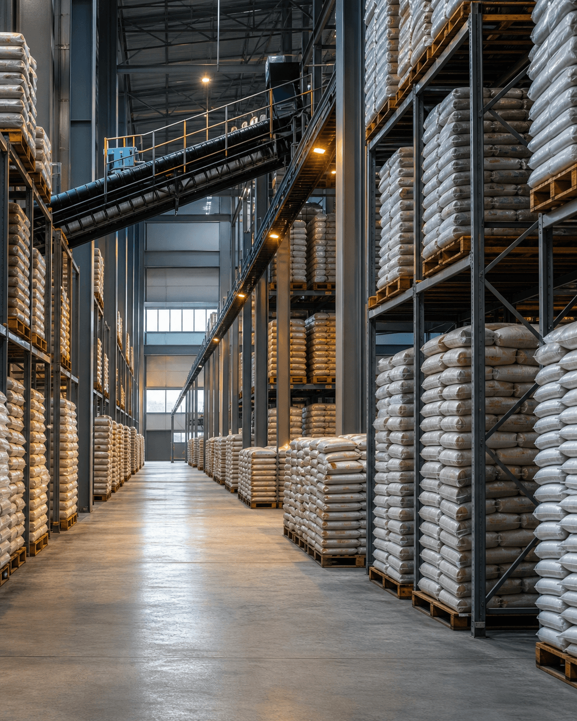 Supplier plant with bulk material capacity